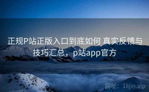 正规P站正版入口到底如何 真实反馈与技巧汇总，p站app官方