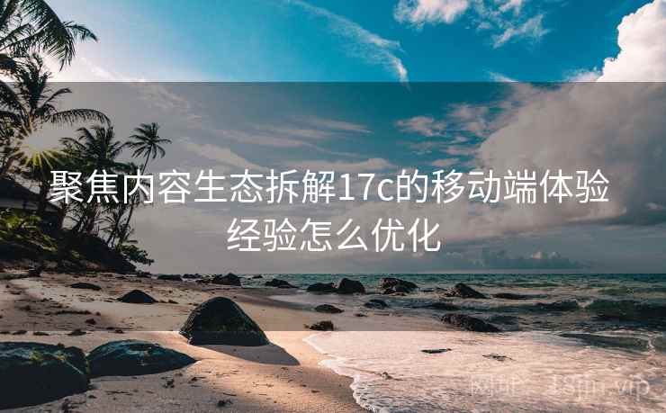 聚焦内容生态拆解17c的移动端体验 经验怎么优化