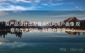 从产品设计出发盘点51网用户画像 观察与改进空间，51用户管理中心