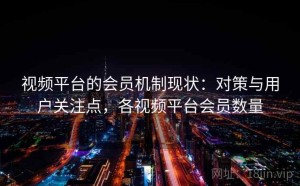 视频平台的会员机制现状：对策与用户关注点，各视频平台会员数量