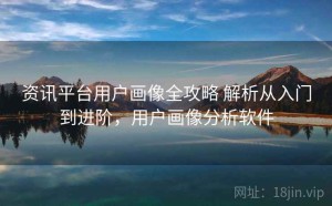 资讯平台用户画像全攻略 解析从入门到进阶，用户画像分析软件