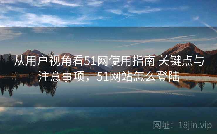 从用户视角看51网使用指南 关键点与注意事项，51网站怎么登陆
