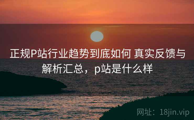 正规P站行业趋势到底如何 真实反馈与解析汇总，p站是什么样