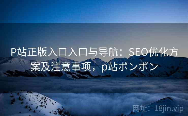 P站正版入口入口与导航：SEO优化方案及注意事项，p站ポンポン