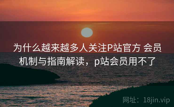 为什么越来越多人关注P站官方 会员机制与指南解读，p站会员用不了