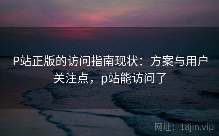 P站正版的访问指南现状：方案与用户关注点，p站能访问了